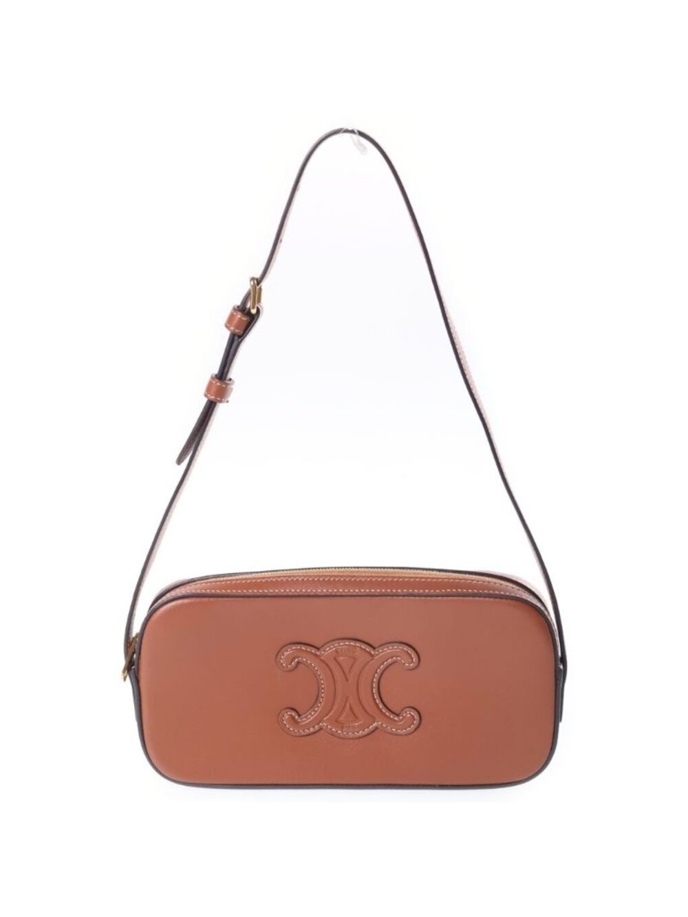Celine Cuir Triomphe Camera Bag Leather Brown